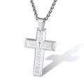 Collar Cruz para Hombre | Colgante Plata con Versículo Bíblico